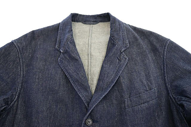 【中古】コモリ COMOLI 25SS ネイビーデニム ジャケット テーラード ブレザー B01-01023 2 インディゴ ネイビー ブランド古着ベクトル 中古250628 メンズ
