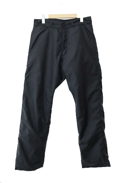 【中古】グッドイナフ GOODENOUGH ×FINESSE フィネス 90s 初期 ロゴ プリント 裏起毛 ナイロン パンツ M 黒 ブラック ブランド古着ベクトル 中古☆AA★250814 メンズ
