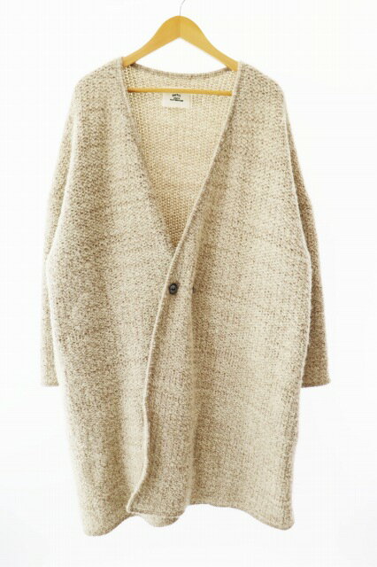 【中古】OUTIL ウティ トゥアレグ ウール ニット ロング カーディガン コート 2 ベージュ ブランド古着ベクトル 中古●250808 メンズ