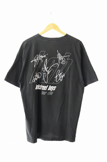 【中古】ヴィンテージ VINTAGE 90s 1998 BACKSTREET BOYS TOUR WINTERLAND バックストリート ボーイズ Tシャツ バンドT 半袖 L 黒 ブラック ブランド古着ベクトル中古 250808 メンズ
