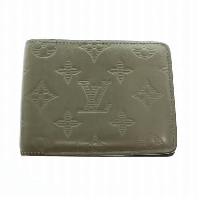 U, 吉 - 【中古】ルイヴィトン LOUIS VUITTON ポルトフォイユ ミュルティプル シャドウ 札入れ 二つ折り財布 M68324 カーキ ブランド古着ベクトル 中古☆AA★▲250916 メンズ 【ベクトル 古着】 250916