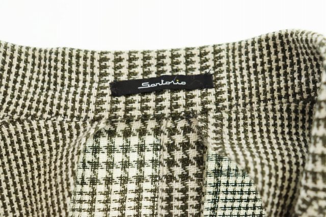 【中古】サルトリオ SARTORIO グレンチェック テーラード ジャケット 23SSSA00157 50R08 BROWN ブランド古着ベクトル 中古 ● 250821