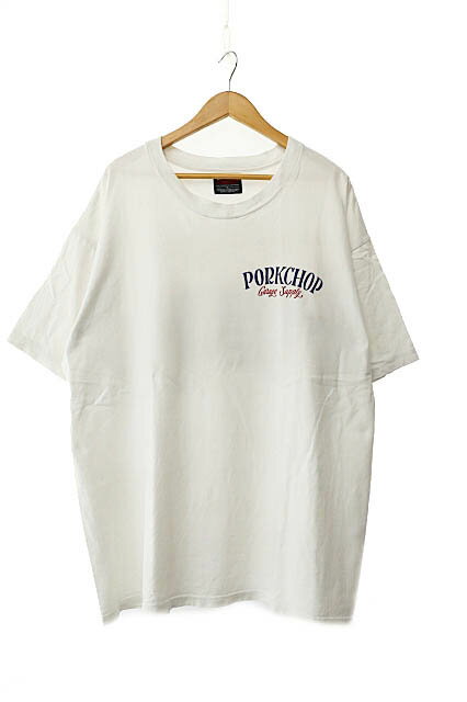 【中古】PORKCHOP GARAGE SUPPLY ポークチョップガレージサプライ ロゴ プリント 半袖 Tシャツ XL 黒 ブラック ブランド古着ベクトル 中古250823 メンズ
