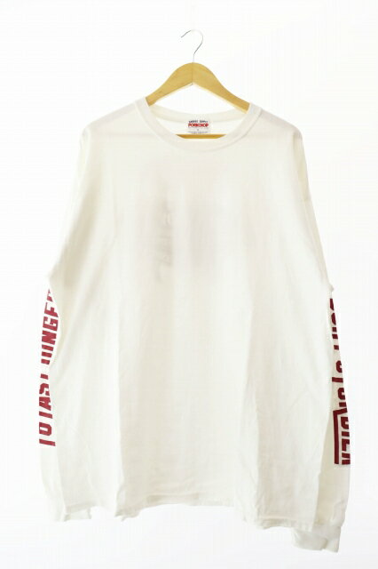 【中古】PORKCHOP GARAGE SUPPLY ポークチョップガレージサプライ プリント 長袖Tシャツ XL 白 ホワイト ブランド古着ベクトル 中古 250828