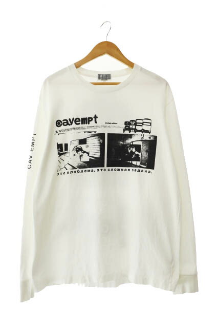 【中古】シーイー C.E INTERCITY LONG SLEEVE T グラフィック プリント ロングスリーブ 長袖 Tシャツ ロンT L 白 ホワイト CES7LT02 ブランド古着ベクトル 中古250827 メンズ
