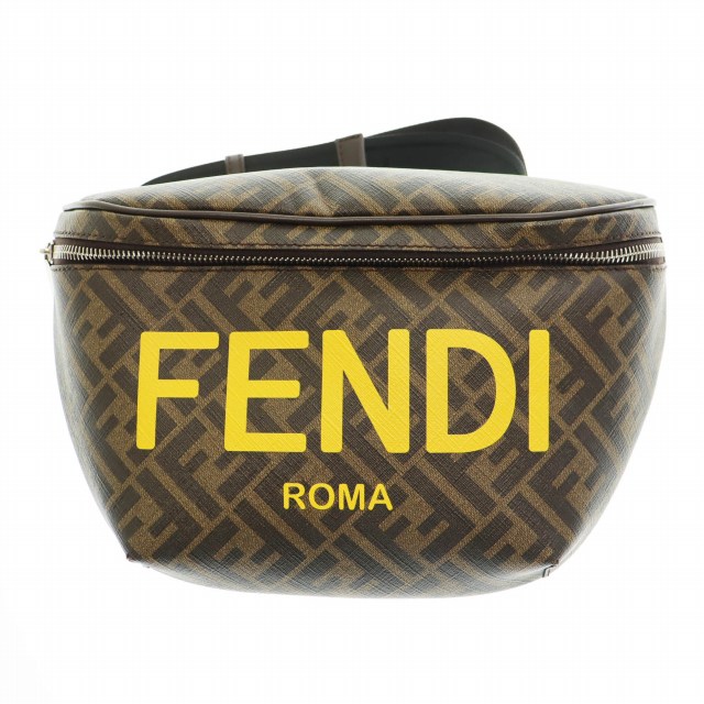 【中古】フェンディ FENDI FFロゴ ズッカ柄 クロスボディ ボディ ウエスト バッグ 7VA562 ブラウン ブランド古着ベクトル 中古 ☆AA★▲■ 250917