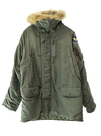 【中古】WAIPER ワイパー VINTAGE ヴィンテージ 米軍 初期型 N-3B リアルラクーンファー 中綿ミリタリー ジャケット ブルゾン 21WP21 XXL カーキ ブランド古着ベクトル 中古●251108 メンズ