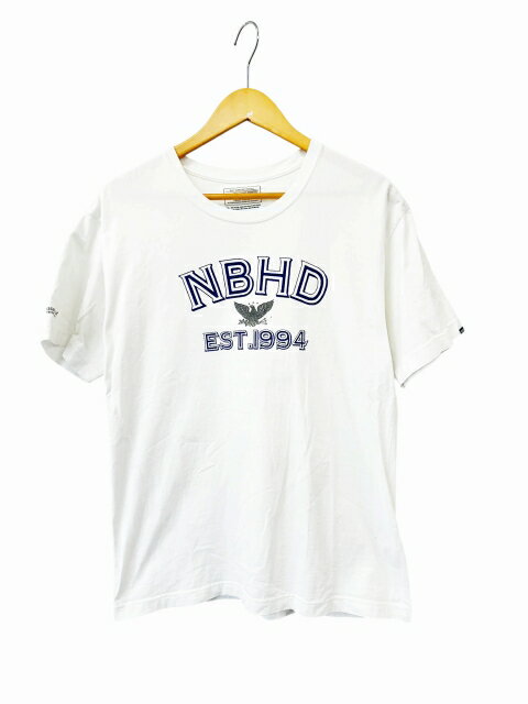 乐天商城 - 【中古】ネイバーフッド NEIGHBORHOOD AUTHENTIC C-TEE.SS ロゴ プリント 半袖 Tシャツ 181PCNH-ST06 M 白 ホワイト ブランド古着ベクトル 中古260312 メンズ