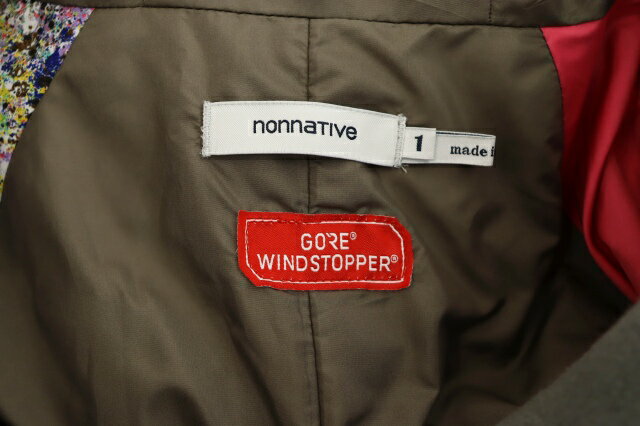 【中古】ノンネイティブ nonnative 17AW SAILOR HOODED COAT W/N MELTON WITH WINDSTOPPER セーラー フーデッド ゴア ウインドストッパー コート NN-JU3206 1 グレー ブランド古着ベクトル 中古 ● 251013