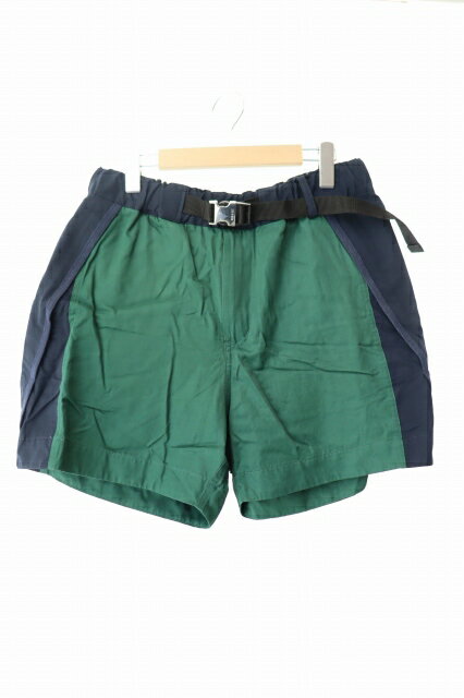 樂天商城 - 【中古】サカイ sacai ベルテッド ショーツ 22-02793M 2 緑 紺 グリーン ネイビー ブランド古着ベクトル 中古260219 メンズ