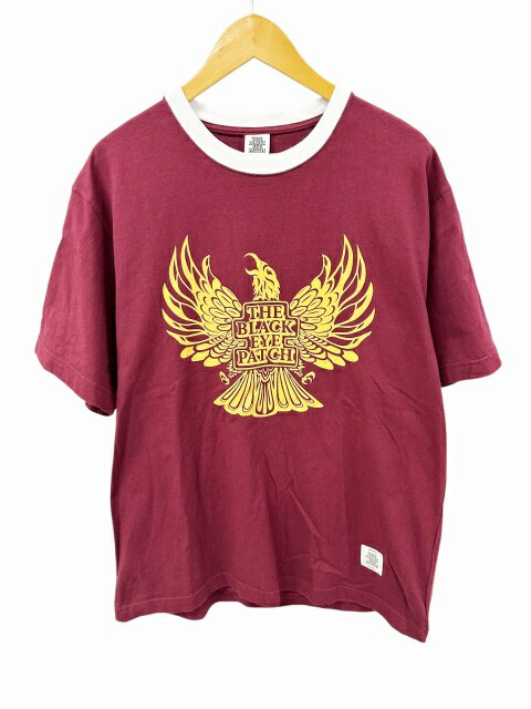 Rakuten - 【中古】ブラックアイパッチ THE BLACK EYE PATCH EAGLE LOGO TEE イーグル ロゴ プリント 半袖 Tシャツ L バーガンディ ブランド古着ベクトル 中古260226 メンズ