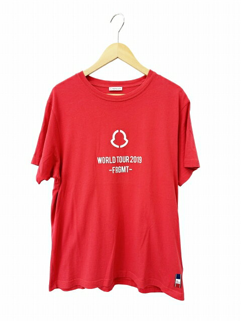 樂天商城 - 【中古】モンクレール MONCLER ×FRAGMENT フラグメント MAGLIA T-SHIRT E109U8000150 ロゴ プリント 半袖 Tシャツ M 赤 レッド ブランド古着ベクトル 中古260512 メンズ