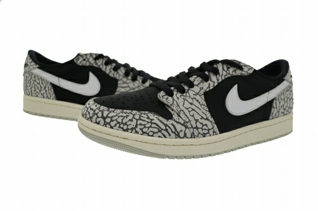 ナイキ NIKE AIR JORDAN 1 RETRO LOW OG Black Cement エア ジョーダン 1 レトロ ロー ブラック セメント CZ0790-001 26.5 グレー ブランド古着ベクトル 中古▲■260704 メンズ