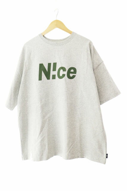 Rakuten - 【中古】Nice ナイス Basic Tee ロゴ プリント ベーシック 半袖 Tシャツ NC-CT02 XL 灰 グレー ブランド古着ベクトル 中古260216 メンズ