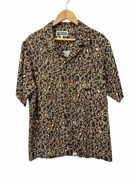 Rakuten - 【中古】アベイシングエイプ A BATHING APE レオパード アロハ 半袖 シャツ M 茶 ブラウン ブランド古着ベクトル 中古260123 メンズ