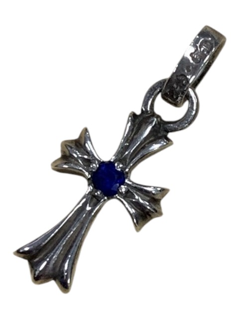 【中古】クロムハーツ CHROME HEARTS CRS BBYFAT SAP ベイビー ファット 1サファイア チャーム シルバ..