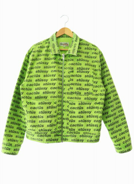 【中古】ステューシー STUSSY ×CPFM シーピーエフエム ZIP WORK JACKET ジップ ワーク ジャケット M 黄緑 ライトグリーン ブランド古着ベクトル 中古 251202 メンズ