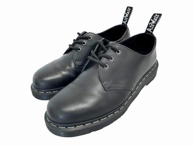 乐天商城 - 【中古】ドクターマーチン DR.MARTENS 日本限定 1461 GS BLACK グレーステッチ 3 ホール 42941001 25 ブラック ブランド古着ベクトル 中古●▲■260516 レディース