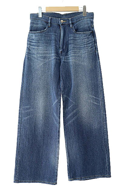樂天商城 - 【中古】アタッチメント ATTACHMENT 25SS SATIN DENIM BAGGY TROUSERS サテン デニム バギー トラウザーズ パンツ ジーンズ VP51-313 1 青ブルー ブランド古着ベクトル 中古●251231 メンズ