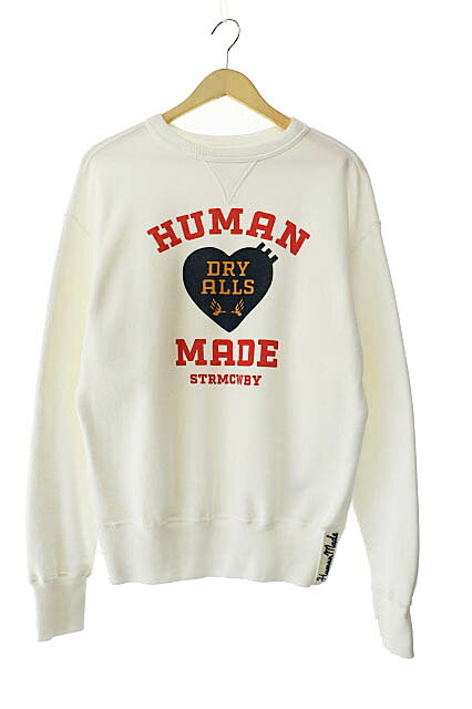 樂天商城 - 【中古】ヒューマンメイド HUMAN MADE 23SS TSURIAMI SWEATSHIRT #4 ツリアミ スウェット ロゴ トレーナー M 白ホワイト ブランド古着ベクトル 中古260121 メンズ