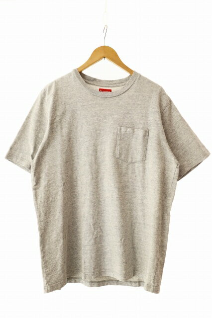 乐天商城 - 【中古】シュプリーム SUPREME 24AW Pocket S/S Tee ロゴ刺繍 ポケット 半袖 Tシャツ L 灰 グレー ブランド古着ベクトル 中古☆AA★260204 メンズ