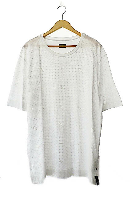 乐天商城 - 【中古】フェンディ FENDI ポップアップ ロゴ ドット 半袖 Tシャツ FY0936 AH0J XXL 白ホワイト ブランド古着ベクトル 中古260121 メンズ