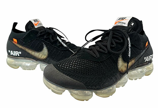【中古】ナイキ NIKE ×Off-White オフホワイト AIR VAPORMAX FK Black Total Orange エア ヴェイパーマックス ブラック トータル オレンジ AA3831-002 27.5黒 ブランド古着ベクトル 中古☆AA★260207 メンズ