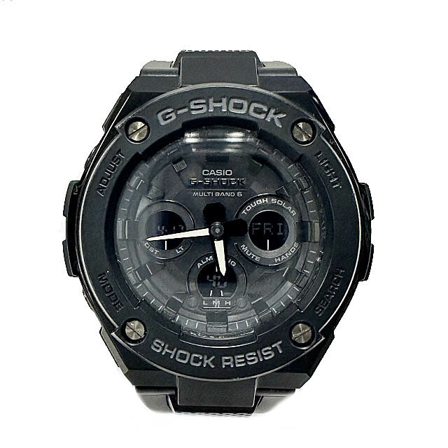 乐天商城 - 【中古】ジーショック G-SHOCK G-STEEL Mid Size Series Gスチール ミッド サイズ アナデジ 電波ソーラー ウォッチ 腕時計 GST-W300G 黒ブラック ブランド古着ベクトル 中古▲■260419 メンズ