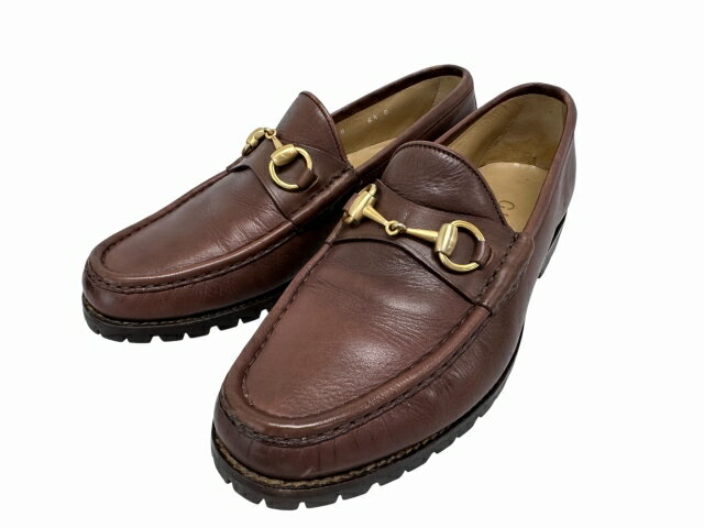 gucci///////////////\\\\\\\\\\\\\\\\\\\\\\\\\\\\\\\\\\\\\\\\\\\\\\\\\\\\\\\\\\\\\\\' - 【中古】グッチ GUCCI vintage ホースビット ローファー ワイズD 111 6030 25.5 茶 ブラウン ブランド古着ベクトル 中古▲■260516 メンズ