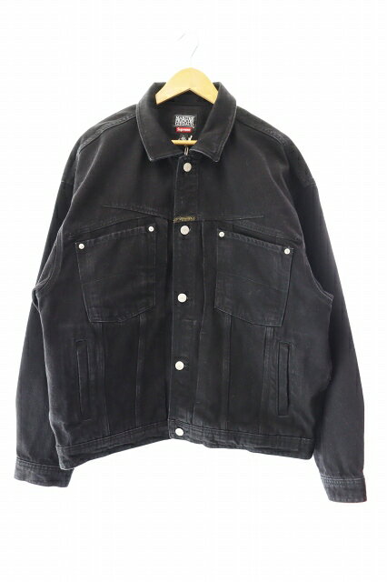 【中古】シュプリーム SUPREME ×Marithe Francois Girbaud マリテフランソワジルボー 25SS Denim Trucker Jacket デニム トラッカー ジャケット L 黒 ブラック ブランド古着ベクトル 中古☆AA★■ 260215 メンズ