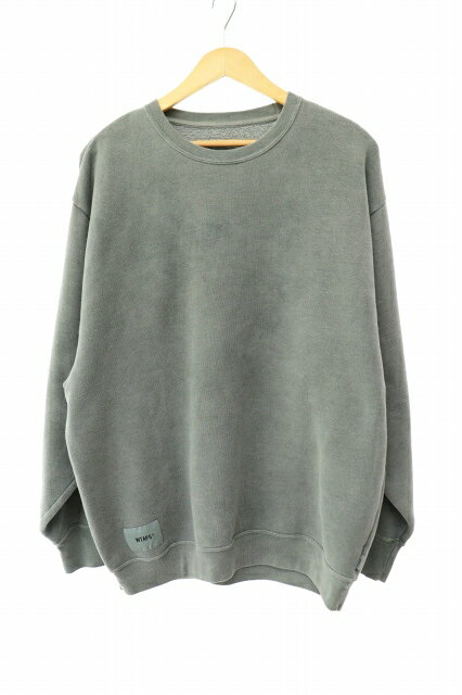 Rakuten - 【中古】ダブルタップス WTAPS SIGN-OD SWEATER CTPL ロゴ 刺繍 スウェット トレーナー 252ATDT-CSM03 02 灰 グレー ブランド古着ベクトル 中古260128 メンズ