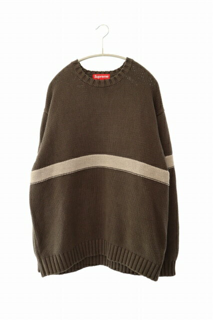 Rakuten - 【中古】シュプリーム SUPREME 25SS Tonal Applique Sweater Brown ロゴ 刺繍 トーナル アップリケ クルーネック ニット セーター L 茶 ブラウン ブランド古着ベクトル 中古☆AA★260211 メンズ