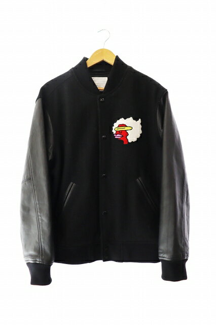樂天商城 - 【中古】シュプリーム SUPREME 17AW Gonz Ramm Varsity Jacket マークゴンザレス バックロゴ刺繍 ヴァーシティ ジャケット スタジャン ブルゾン M 黒 ブラック ブランド古着ベクトル 中古 260224 メンズ