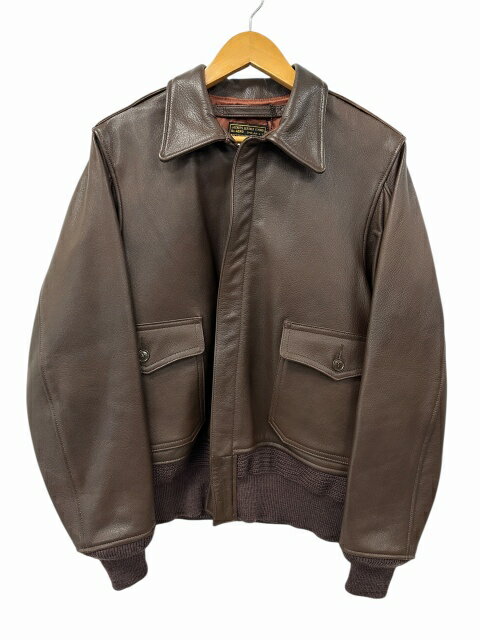 【中古】バズリクソンズ BUZZ RICKSON’S AN-J-3 ゴートスキン レザー フライト ジャケット BR80410 36 茶 ブラウン ブランド古着ベクトル 中古●■