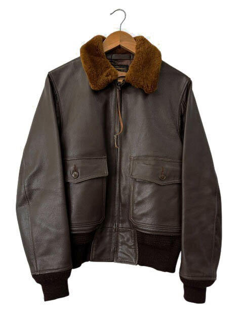 【中古】バズリクソンズ BUZZ RICKSON’S G-1 MIL-J-7823 衿ボア やぎ革 ゴートスキン レザー フライト ジャケット BR80145 36 茶ブラウン ブランド古着ベクトル 中古●■260204 メンズ