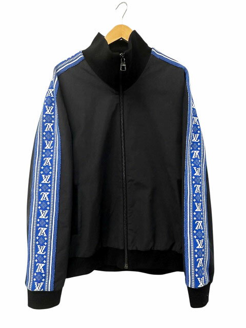 乐天商城 - 【中古】ルイヴィトン LOUIS VUITTON LVフェアアイル ロゴ ライン トラック ジャケット ブルゾン HOY21W XL黒ブラック ブランド古着ベクトル 中古260211 メンズ