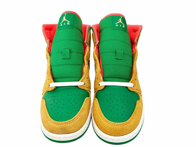 【中古】ナイキ NIKE AIR JORDAN 1 MID SE Wheat and Water Melon エア ジョーダン 1 ミッド ウィート アンド ウォーターメロン DX4332-700 27 茶 緑 ブラウン グリーン ブランド古着ベクトル 中古▲■260210 メンズ 2