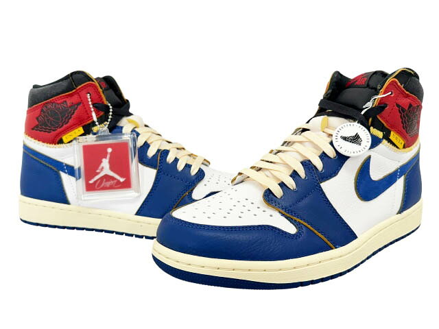 樂天商城 - 【中古】ナイキ NIKE ×UNION ユニオン AIR JORDAN 1 RETRO HI NRG UN Storm Blue Varsity Red エア ジョーダン 1 レトロ ハイ ストーム ブルー バーシティ レッド BV1300-146 27.5 青 赤 ブランド古着ベクトル 中古▲■260210 メンズ