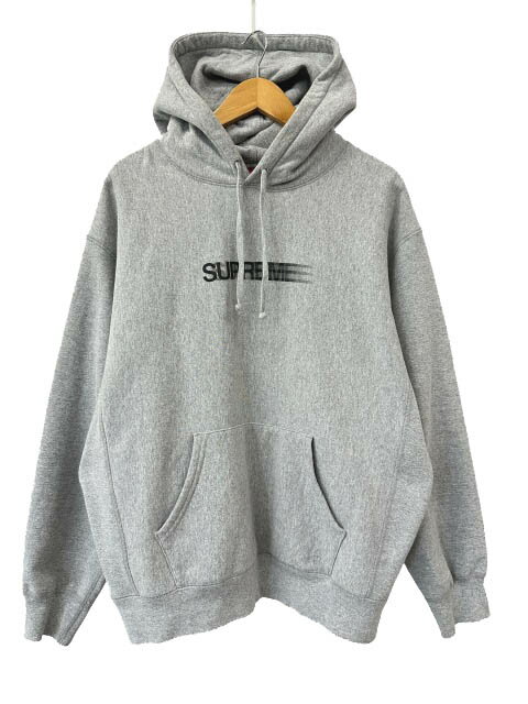 【中古】シュプリーム SUPREME Motion Logo Hooded Sweatshirt モーション ロゴ プリント フーデッド スウェット シャツ プルオーバー パーカー M グレー ブランド古着ベクトル 中古☆AA★260312 メンズ