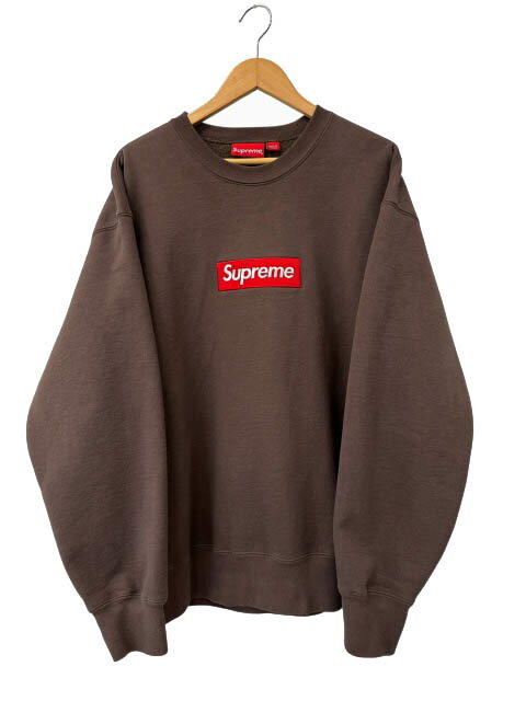 乐天商城 - 【中古】シュプリーム SUPREME 22AW Box Logo Crewneck Brown ボックス ロゴ刺繍 クルーネック スウェット トレーナー L茶ブラウン ブランド古着ベクトル 中古☆AA★260312 メンズ