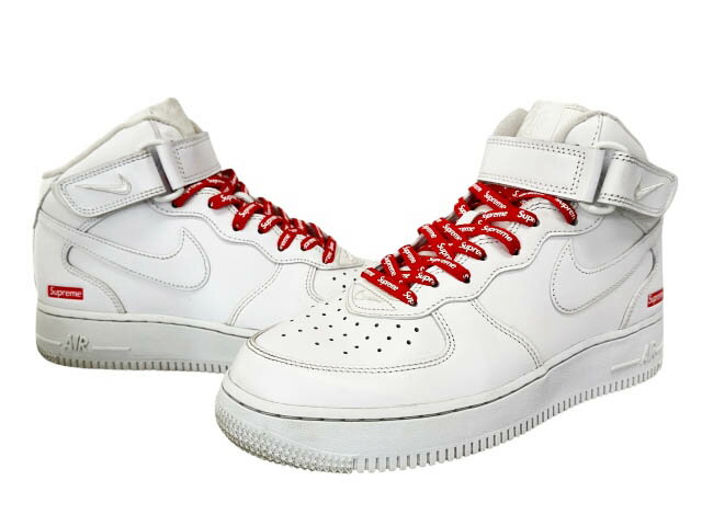 樂天商城 - 【中古】シュプリーム SUPREME ×NIKE ナイキ 24AW AIR FORCE 1 MID SP WHITE エアフォース 1 ミッド FZ8784-100 25.5 白ホワイト ブランド古着ベクトル 中古☆AA★▲■260604 メンズ