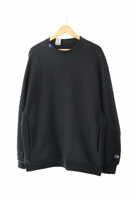 乐天商城 - 【中古】ミスターハリウッド N.HOOLYWOOD ×CHAMPION チャンピオン REVERSE WEAVE CRENNECK SWEAT リバース ウィーブ クルーネック スウェット トレーナー C8-X017 L 黒 ブラック ブランド古着ベクトル 中古260301 メンズ