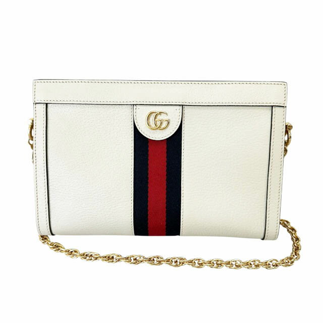 【中古】グッチ GUCCI オフィディア シェリーライン レザー ショルダー バッグ 5038977 白 ホワイト ブランド古着ベクトル 中古▲■260219 レディース