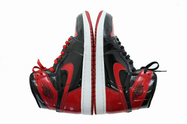 【中古】ナイキ NIKE AIR JORDAN 1 RETRO HIGH OG Patent Bred エア ジョーダン 1 レトロ ハイ パテント ブレッド 555088-063 27.5 赤 黒 レッド ブラック ブランド古着ベクトル 中古▲■260304 メンズ