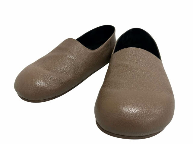 樂天商城 - 【中古】ザロウ THE ROW HUGH SLIP ON ヒュー レザー フラット スリッポン シューズ F2078L602LTBR 43 茶ライト ブラウン ブランド古着ベクトル 中古▲■260304 メンズ