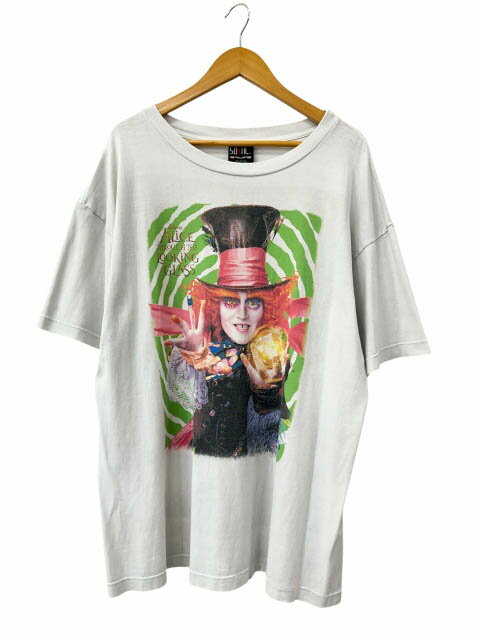 乐天商城 - 【中古】セントマイケル SAINTMICHAEL 23AW DSNY SS TEE MAD HATTER アリスインワンダーランド マッドハッター プリント 半袖Tシャツ SM-A23-0000-C25 XL 白ホワイト ブランド古着ベクトル 中古☆AA★260424 メンズ