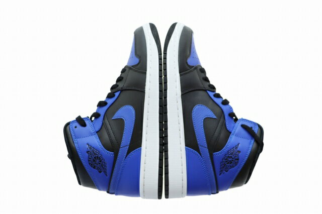 【中古】ナイキ NIKE AIR JORDAN 1 MID Hyper Royal エア ジョーダン 1 ミッド ハイパー ロイヤル 554724-077 27 黒 青 ブラック ブルー ブランド古着ベクトル 中古▲■260309 メンズ