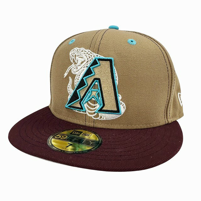 Rakuten - 【中古】ニューエラ NEW ERA Arizona Diamondbacks 59FIFTY 1998 アリゾナ ダイヤモンドバックス ロゴ刺繍 キャップ 7 ベージュ ブラウン ブランド古着ベクトル 中古▲■260327 メンズ