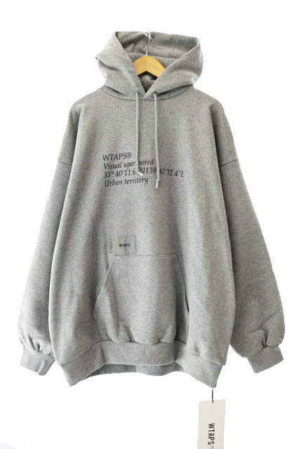 乐天商城 - 【中古】ダブルタップス WTAPS 25SS PMY HOODY COTTON ロゴ プリント フーディー プルオーバー パーカー 242ATDT-HPM02S 04 グレー ブランド古着ベクトル 中古■260315 メンズ