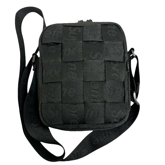 其它 - 【中古】シュプリーム SUPREME 23SS WOVEN SHOULDER BAG 総柄 ロゴ ウーブン ショルダー バッグ 黒ブラック ブランド古着ベクトル 中古☆AA★▲260408 メンズ